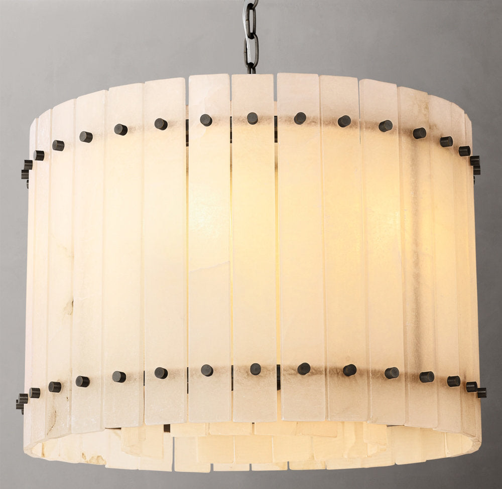 San Marco Alabaster Round Chandelier 22"