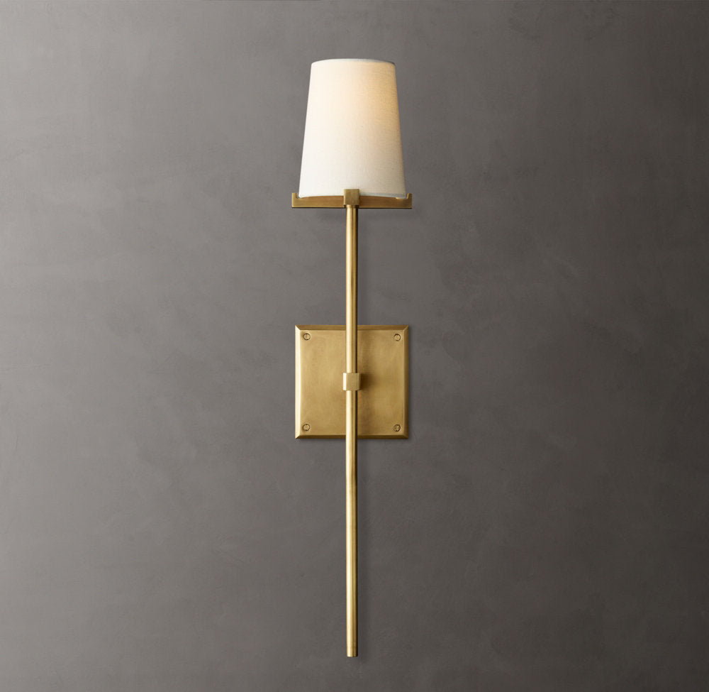 Pauillac Fabric Shade Torch Sconce