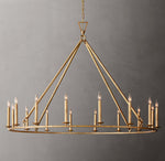 19TH C. ENGLISH OPENWORK ROUND CHANDELIER 60"