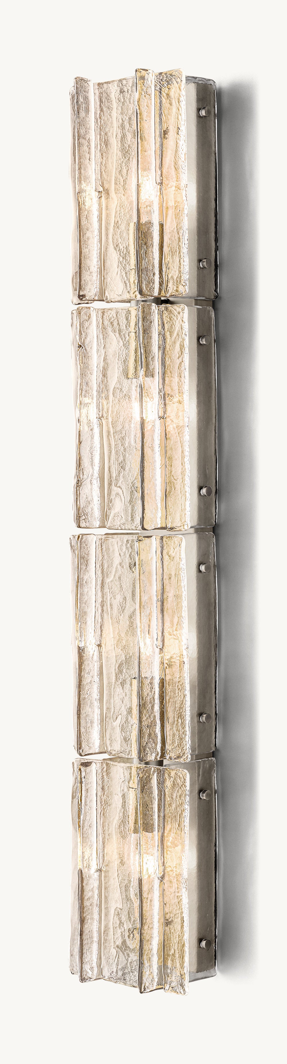 Lattice Clear Glass Grand Sconce