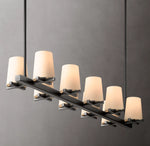 Pauillac Fabric Shade Linear Chandelier 49"
