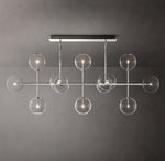 Glass Globe Mobile Linear Chandelier