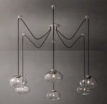 Cabrette Clear Glass Suspended Chandelier 84"