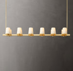 Pauillac Fabric Shade Linear Chandelier 60"