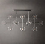 Glass Globe Mobile Linear Chandelier