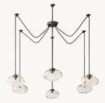 Cabrette Clear Glass Suspended Chandelier 84"