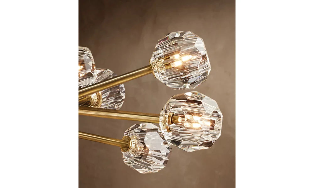Boule De Cristal Clear Glass Round Chandelier 72"