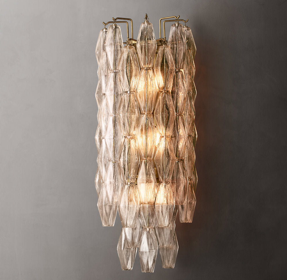 Chiara Clear Glass Grand Sconce