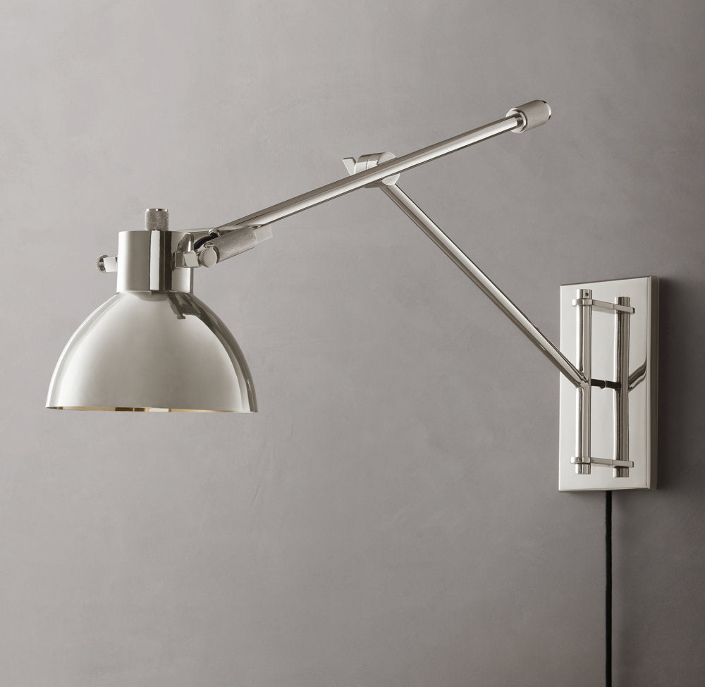 Machinist Swing-Arm Task Sconce