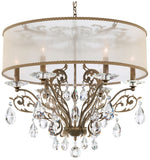 Filigrae 22"H x 24"W 6-Light Crystal Chandelier in Etruscan Gold
