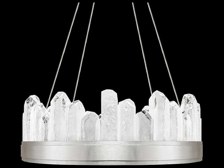 Fine Art Handcrafted Lighting Lior 12-Light Silver Glass LED Pendant