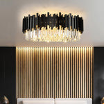 Gio Flush Mount Chandelier, Black
