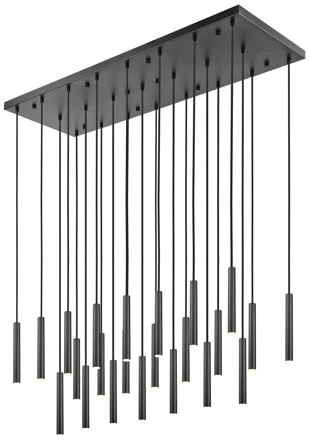 Forest by Z-Lite Matte Black 54 inch 23 Light Linear LED Chandelier