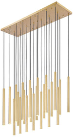 Forest by Z-Lite Modern Gold 54 inch 23 Light Linear LED Chandelier