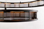 Fuze 39" Wide Modern Bronze 3-Tier LED Pendant Light