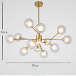 9 Lights Glass LED Modern Chandeliers Ceiling Lights Pendant Light
