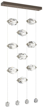 Gatsby 27.5" Wide 9-Light Crystal Bronze Standard LED Pendant