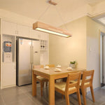 LED Rectangular Chandelier Wood Rustic Chandelier Lighting Kitchen Dining Room