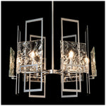 Geo 31.3" Wide 6-Light Sterling Pendant With Clear Glass Shade