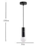 Elongated Cylindrical Metal Ceramic LED Modern Island Lights Pendant Lighting