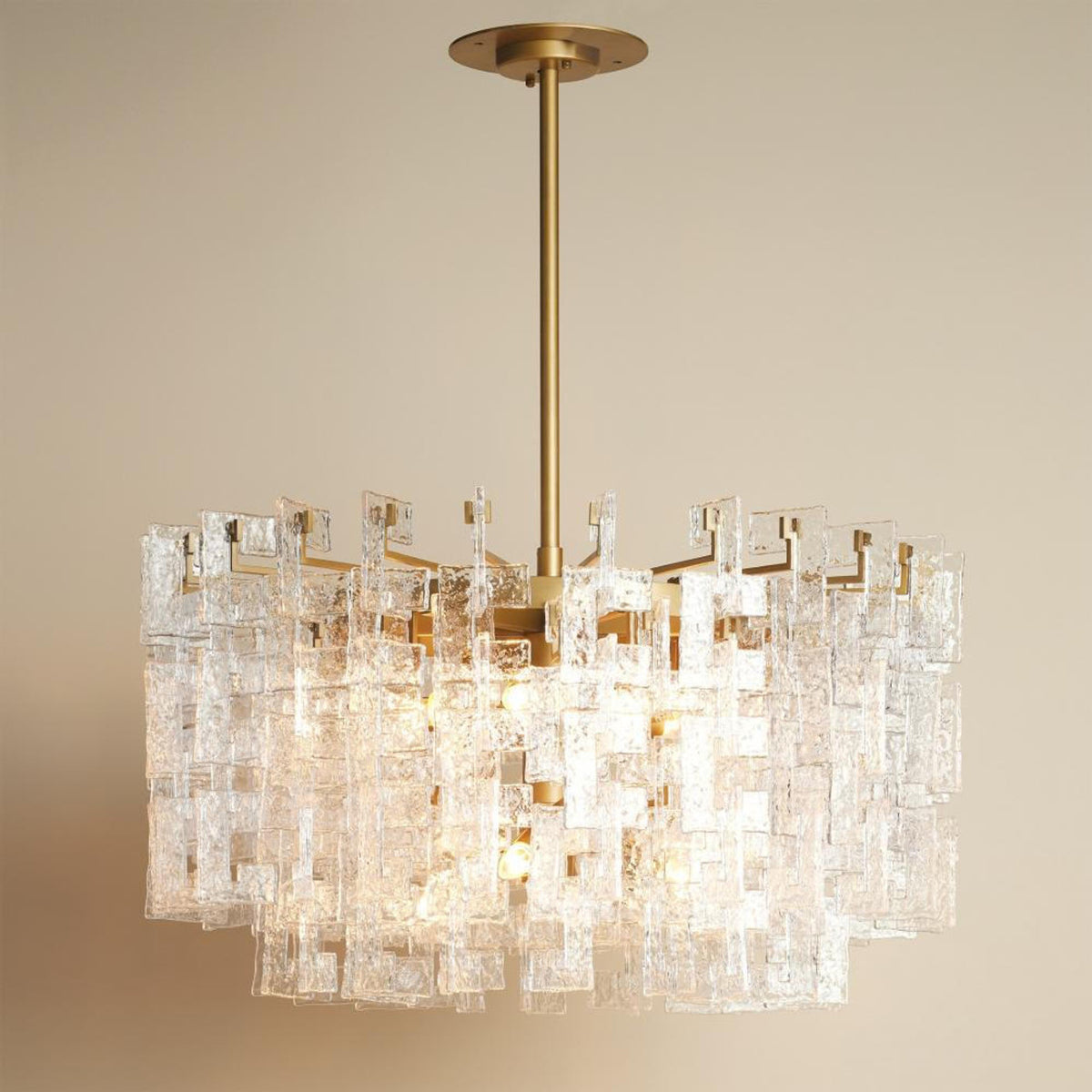 Exposition Brushed Brass Chandelier