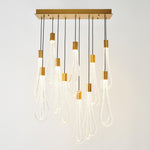 Layered Raindrop LED Chandelier