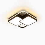 3 Square Dimmable LED Black Modern Ceiling Light Flush Mount Lighting