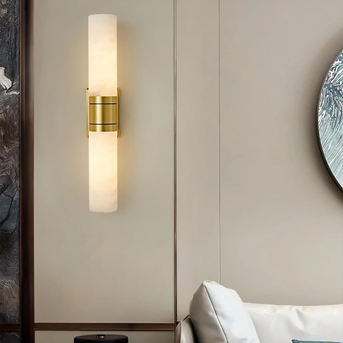 Natural Marble Indoor Wall Sconce Light