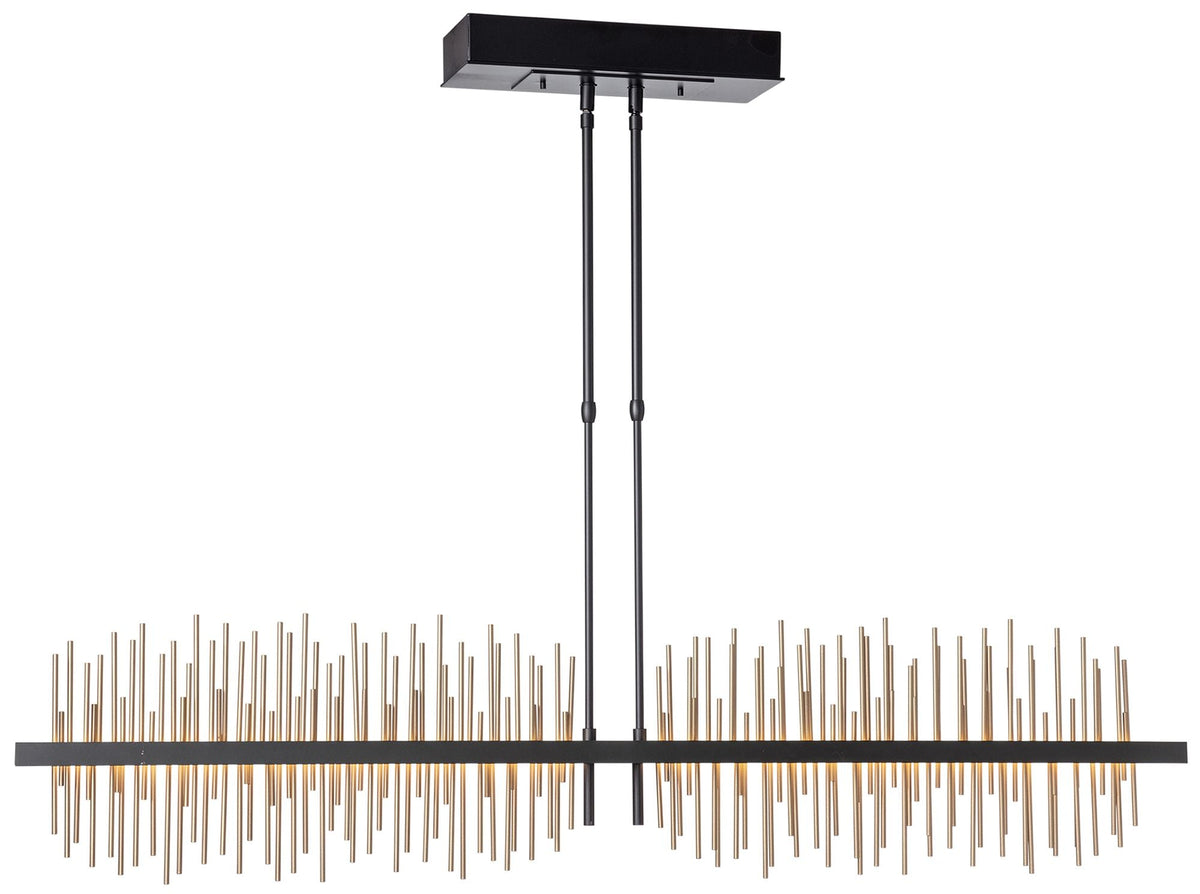 Gossamer 51.9" Wide Large Black And Soft Golds LED Pendant