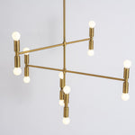12 Lights LED Electroplated Metal Adjustable Modern Pendant Lights