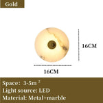 Moonshade Natural Marble Wall Sconce