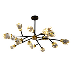 Diamante Crystal Branch Chandelier, Black