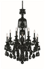 Hamilton 44"H x 30"W 12-Light Crystal Chandelier in Jet Black