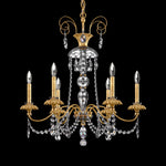 Helenia 30"H x 28"W 6-Light Crystal Chandelier in Heirloom Gold