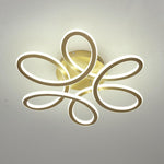 Swirl Flower Shaped Dimmable LED Modern Flush Mount Lighting Ceiling Light