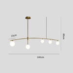 Curved Line Design 9-light Glass LED Gold Modern Chandeliers Ceiling Lights