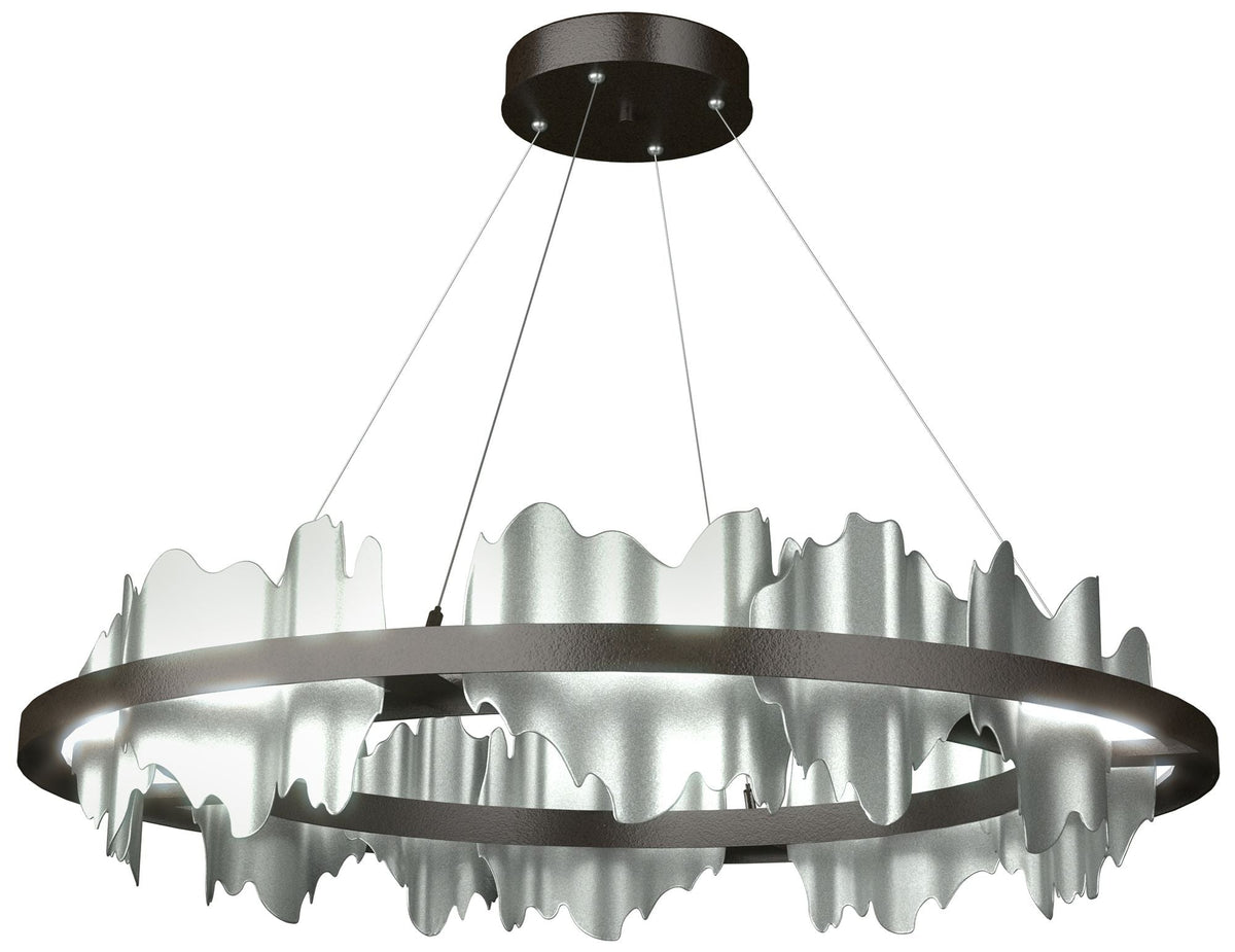 Hildene 38"WAccented Circular Oil Rubbed Bronze Standard LED Pendant