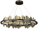 Hildene 38"W Brass Accented Circular Oil Rubbed Bronze Standard LED Pe