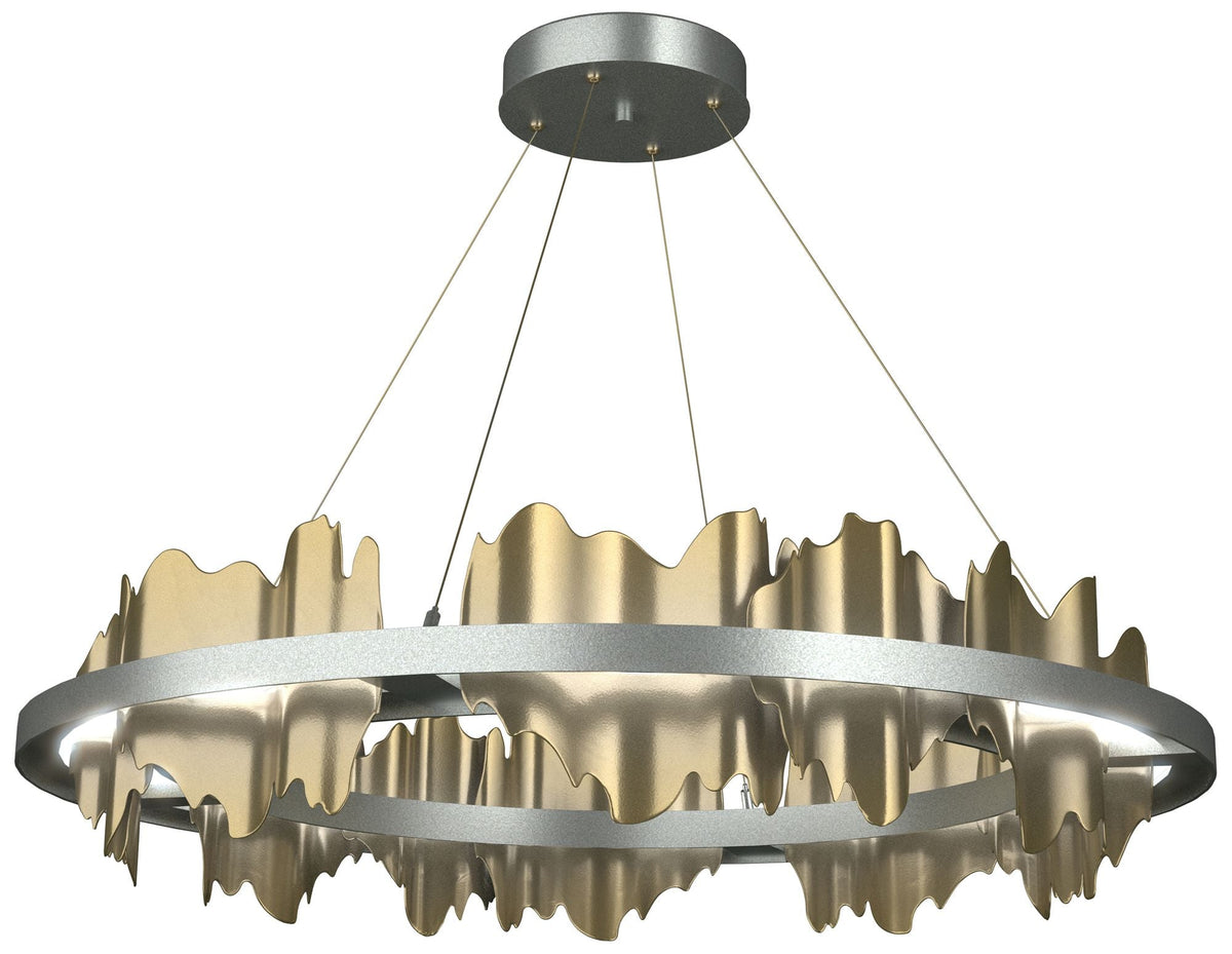 Hildene 38"W Modern Brass Accented CircularStandard LED Pendant