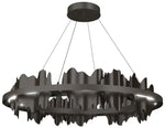 Hildene 38"W Oil Rubbed Bronze Accented Circular Smoke Standard LED Pe
