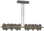 Hildene 51.9" Dark Smoke & Natural Iron Short LED Pendant
