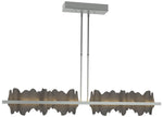 Hildene 51.9" Vintage Platinum & Natural Iron Short LED Pendant