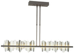 Hildene 51.9"W Large Oil Rubbed Bronze And Platinum LED Pendant