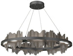 Hildene Circular LED Pendant - Black - Dark Smoke