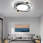 LED Geometric Shapes Circle Dimmable Flush Mount Lights with Remote Control