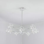 10-light Glass LED White Contemporary Chandeliers Hanging Lamp Pendant Light