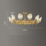 Brass Ring Frame Crystal Chandelier -Gold Metal, Crystal Accents Pendant Lights