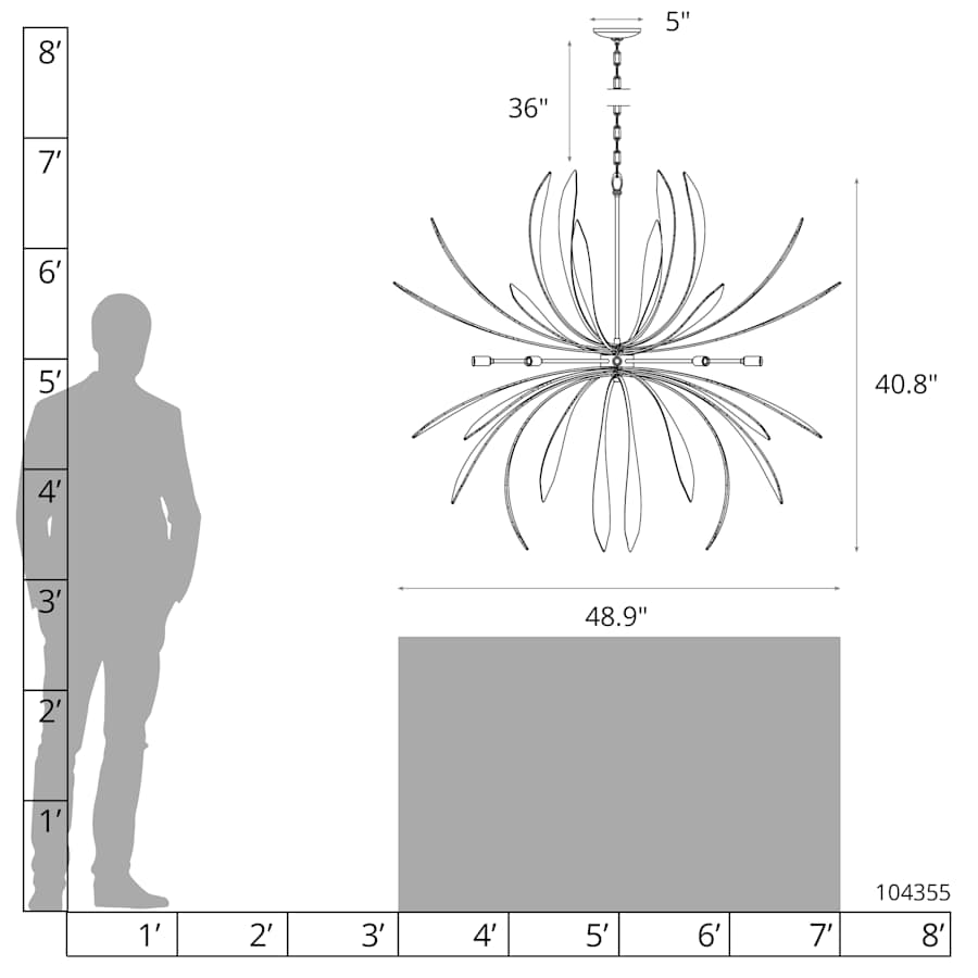 Dahlia 10 Light 49" Wide Abstract Sputnik Chandelier