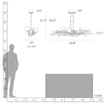 Brindille 8 Light 54" Wide LED Abstract Linear Pendant