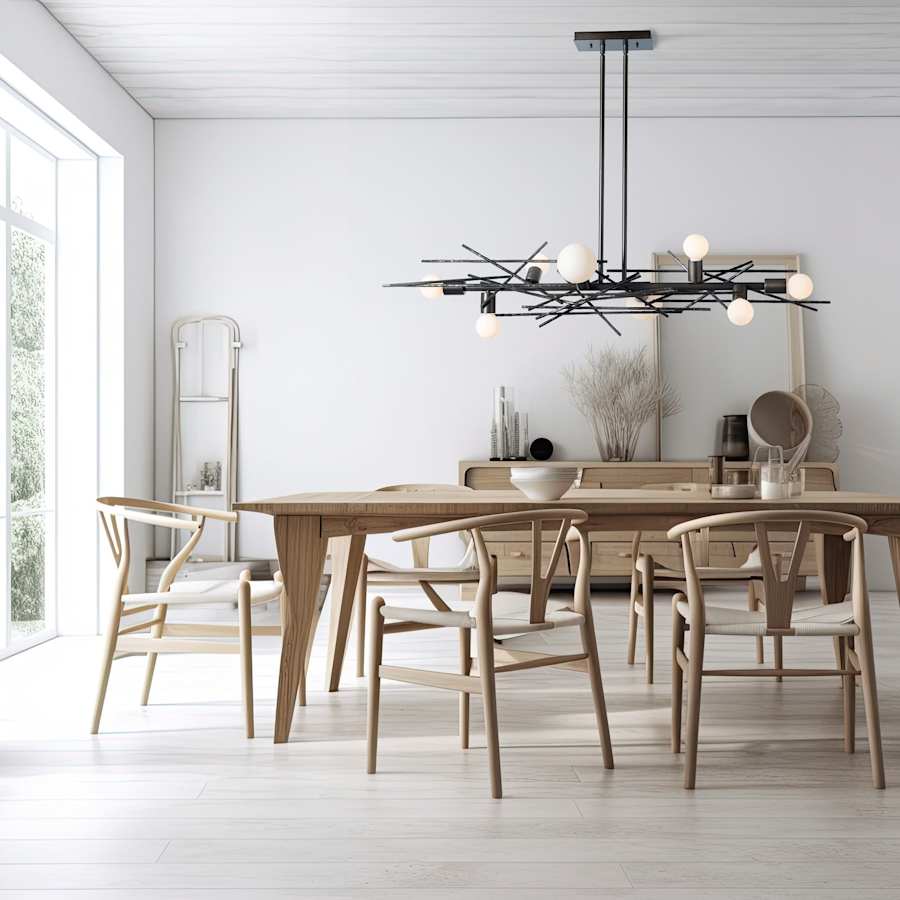 Brindille 8 Light 54" Wide LED Abstract Linear Pendant